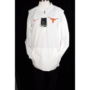 NEW Texas Longhorns White Nike Storm-Fit Jacket Half-Zip Sz S Vented Logo Pocket